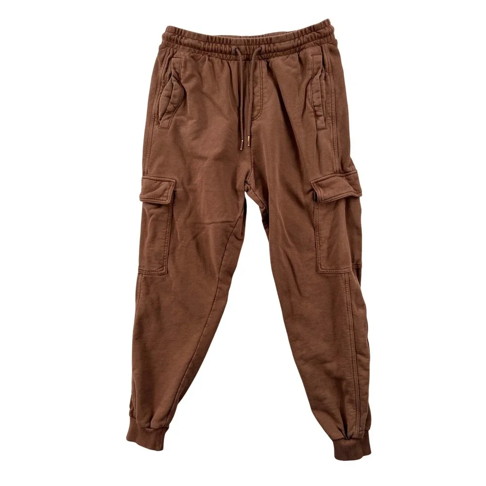 Gymshark Rest Day Essentials Cargo Joggers Men Medium Penny Brown Utility Lounge